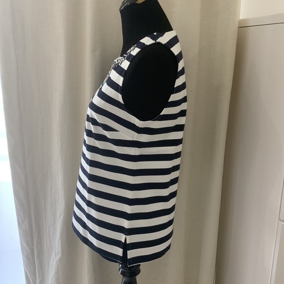 JCrew NWOT Embellished Striped Top size S - Picture 5 of 15